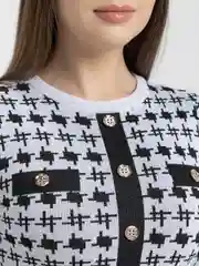 Белый платье женское, с длинным рукавом, кашемир