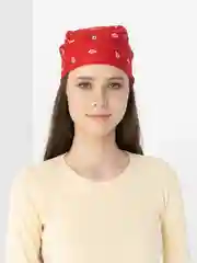 Красный бандана, платок на голову, на волосы,унисекс, с принтом, рисунком, летняя косынка, повязка