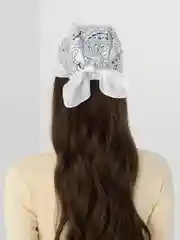 Белый бандана унисекс, с классическим принтом