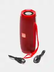 Красный портативная Bluetooth-колонка TG 157, с радио и светомузыкой, беспроводная