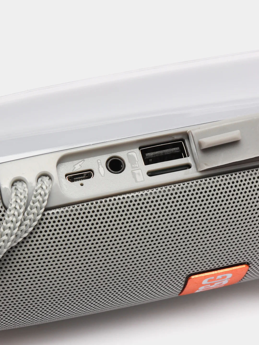 Серый портативная Bluetooth-колонка TG 157, с радио и светомузыкой, беспроводная