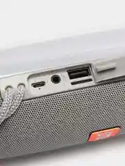 Серый портативная Bluetooth-колонка TG 157, с радио и светомузыкой, беспроводная