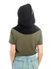 Угольный капор-капюшон с воротником, с защитой лица