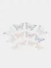 Серебряный наклейка на стену в форме бабочки 3D, стикеры-бабочки, 12 штук