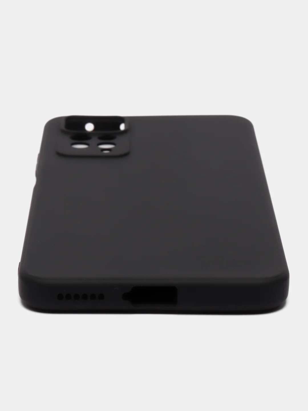Черный чехол для Xiaomi Redmi Note 11 Pro / 11E Pro силиконовый BROSCORP матовый c защитой камер