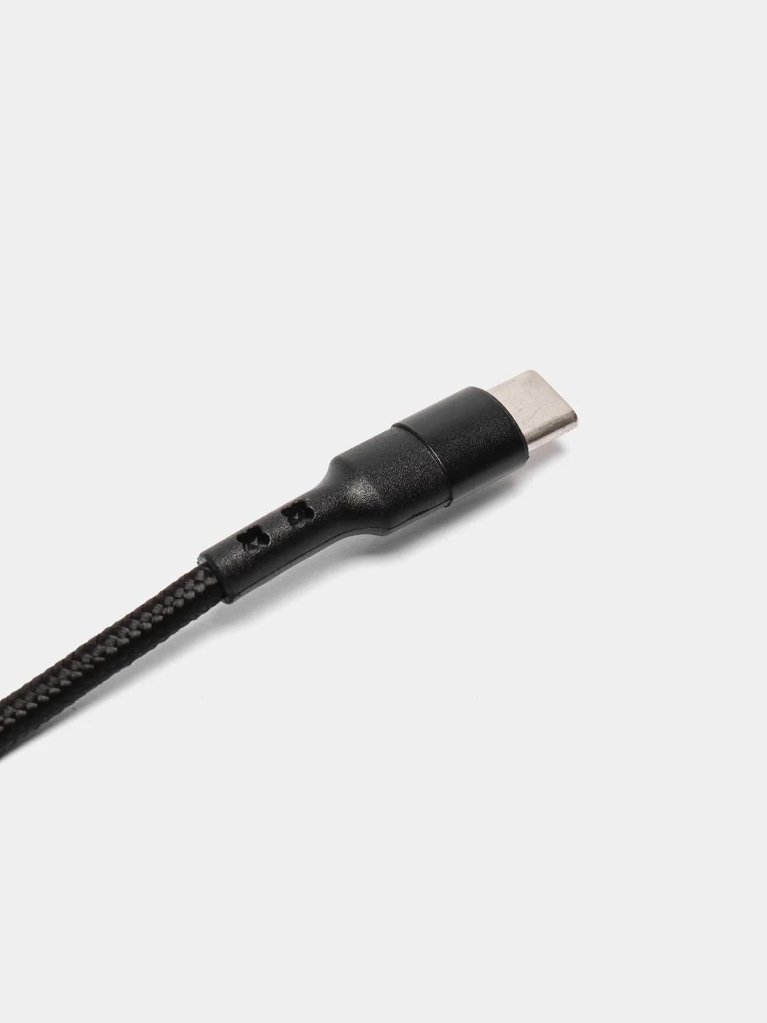 Черный кабель type С ROSCO для быстрой зарядки телефона 3.0 USB-C 1 м-2 м на iPhone / Android