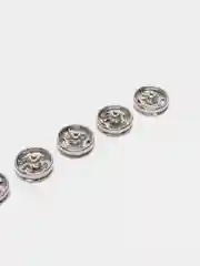 Серебряный кнопки для одежды пришивные, металлические
