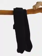 Черный колготки детские, хлопковые, однотонные