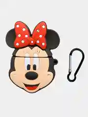 Серый чехол для беспроводных наушников Apple AirPods 1/2, с карабином, силиконовый
