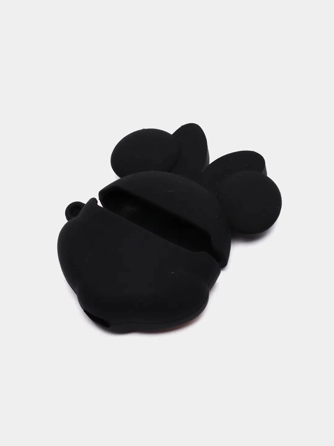 Серый чехол для беспроводных наушников Apple AirPods 1/2, с карабином, силиконовый