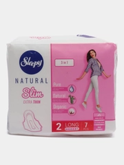 Прокладки женские Sleepy Natural Long, гигиенические, 280 мм, 7 штук
