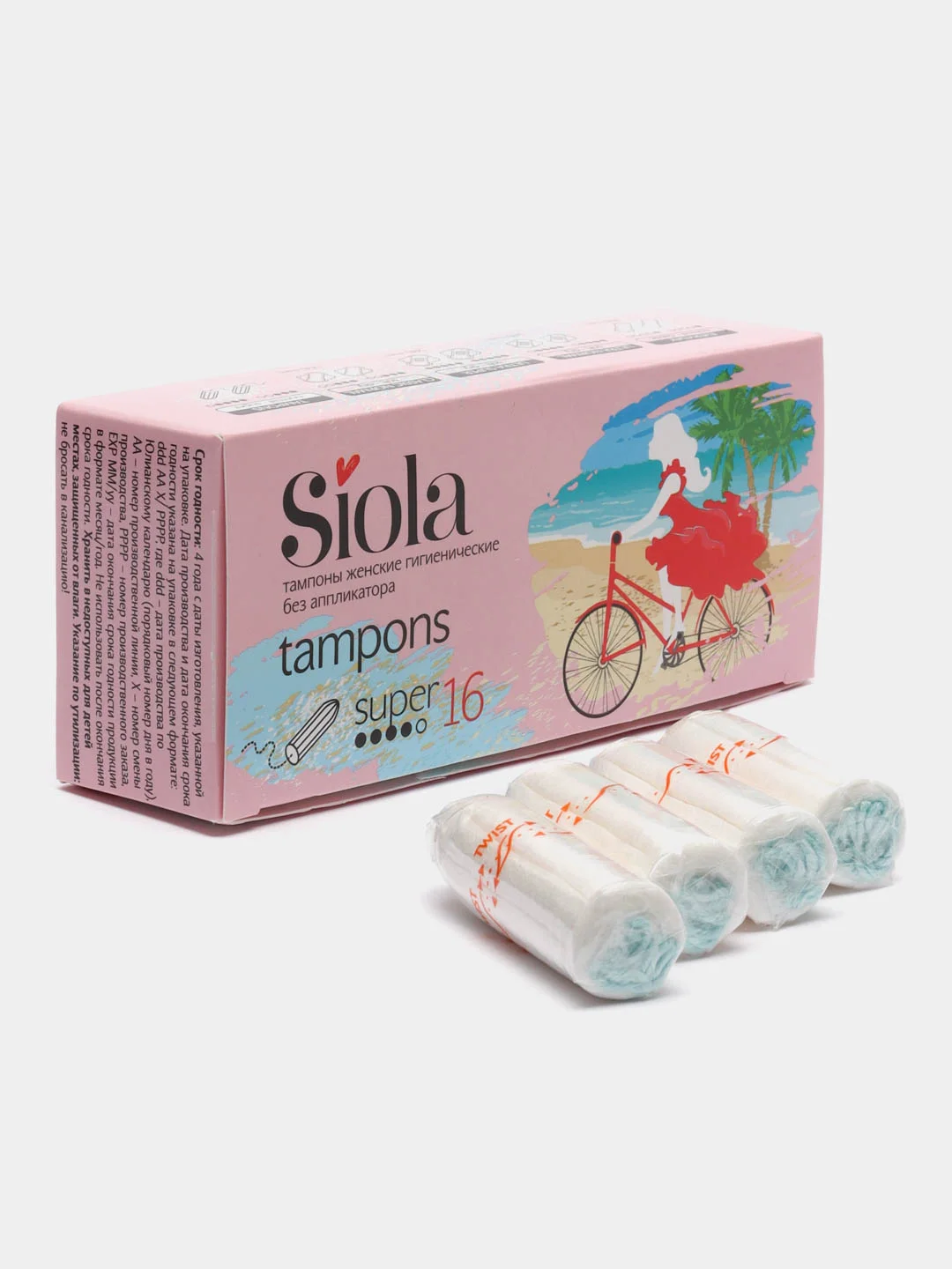 Тампоны Siola Super, 4 капли, 16 штук