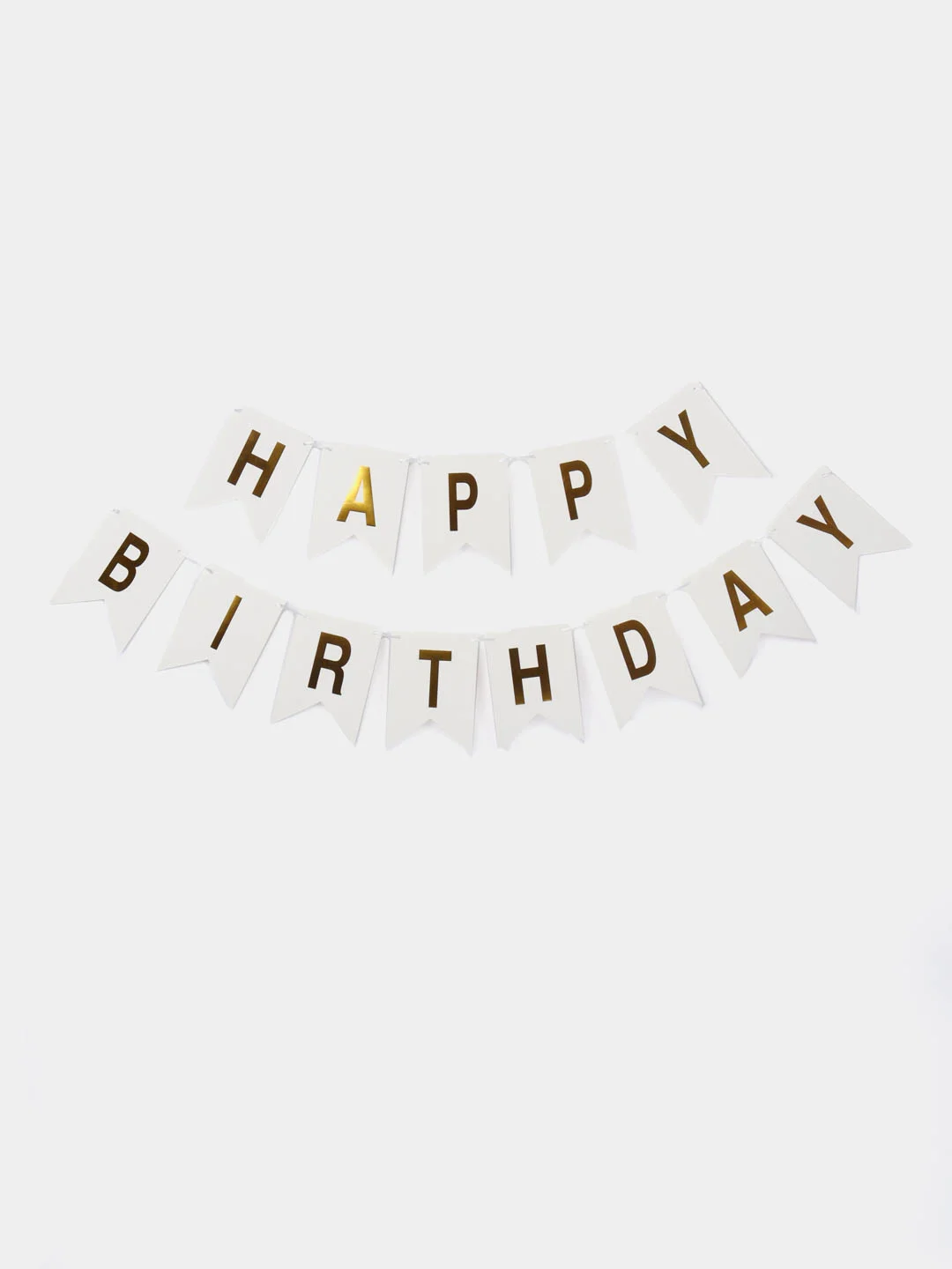 Белый гирлянда "С днем рождения" Happy Birthday