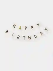 Белый гирлянда "С днем рождения" Happy Birthday