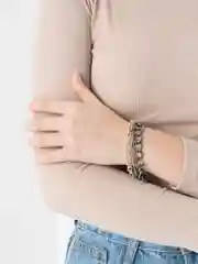 Серый женский браслет-цепочка