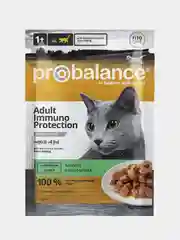 Корм влажный для кошек ProBalance "Immuno Protection", с кроликом в соусе, 28 штук по 85 г
