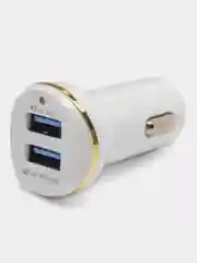 Белый автомобильное зарядное устройство, 2 USB, 3.1 А