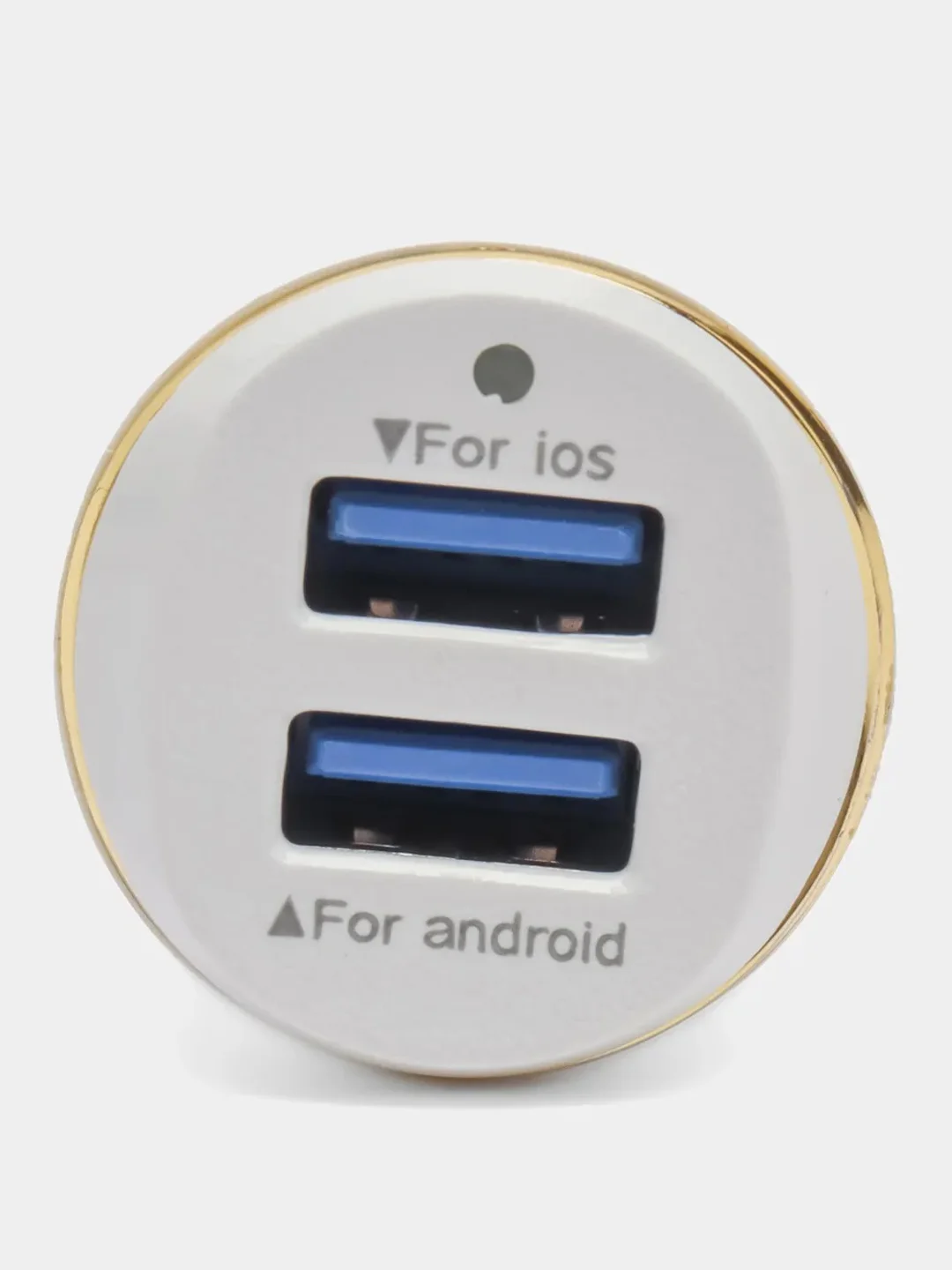 Белый автомобильное зарядное устройство, 2 USB, 3.1 А