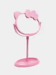 Кораллово-розовый розовое милое зеркало настольное двухсторонее Hello Kitty