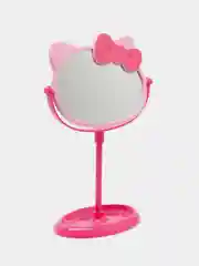 Розовое милое зеркало настольное двухсторонее Hello Kitty