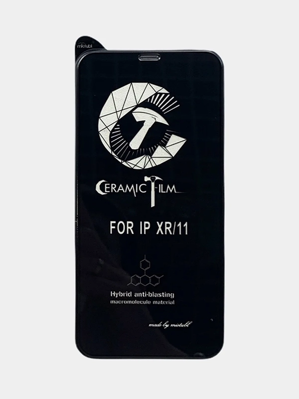 Фирменное керамическое защитное стекло на iPhone 11, 8, 7, 6, XR, X, XS, Pro, Plus Mletubl