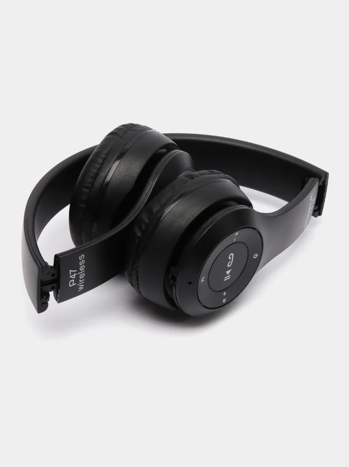 Черный беспроводные Bluetooth наушники P47 Wireless