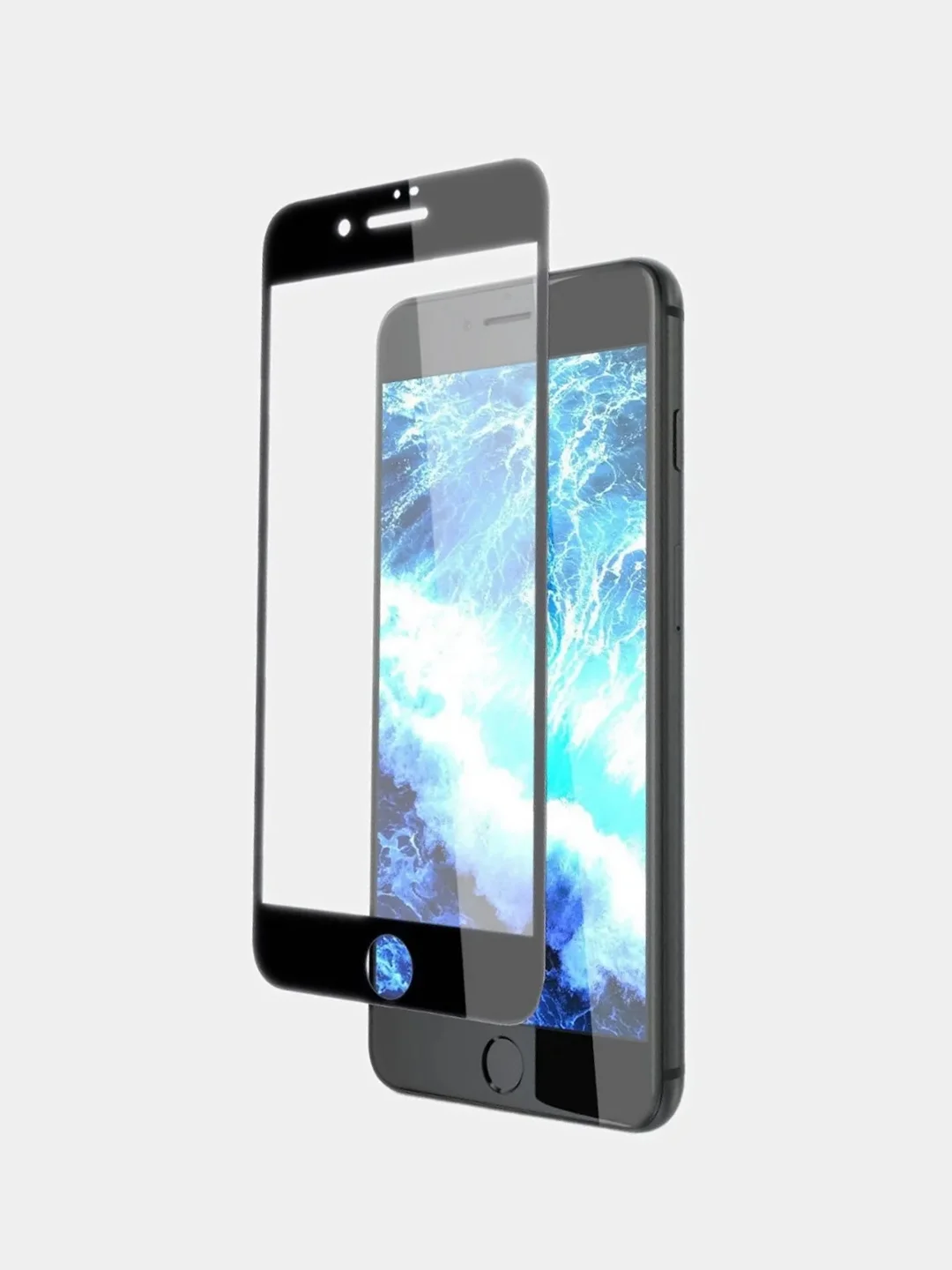 Черный защитное стекло для iPhone 6 6s 7 8 SE 2020 7+ 8+ на айфон черное белое