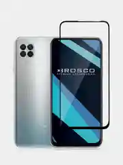 1-2 шт стекло для Huawei P40 lite защитное ROSCO с олеофобным покрытием и черной рамкой