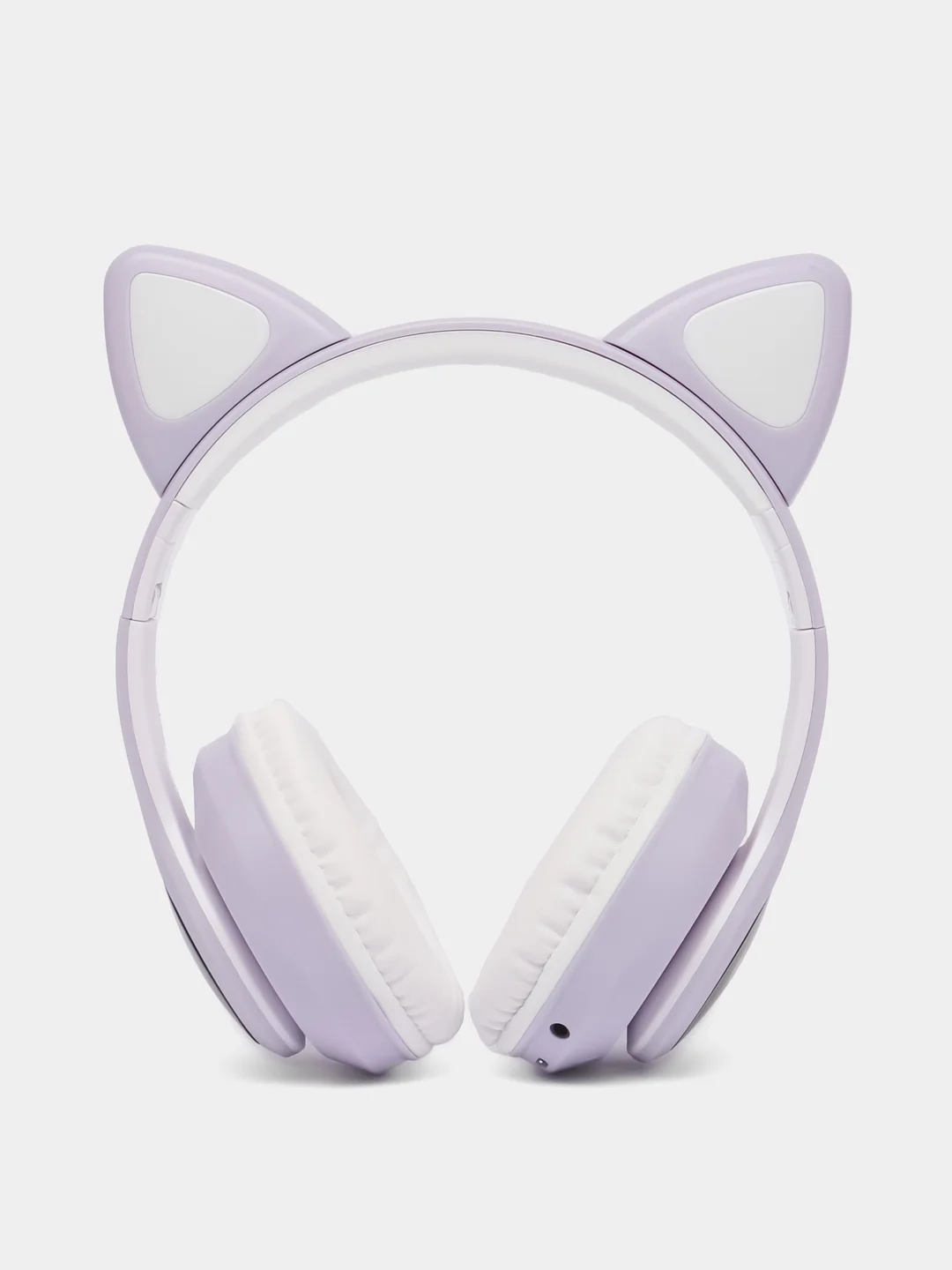 Фиолетовый наушники детские с ушками Cat Ear STN-28, беспроводные, светящиеся