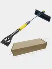 Желтый щетка автомобильная телескопическая с поворотным механизмом, скребок для уборки снега