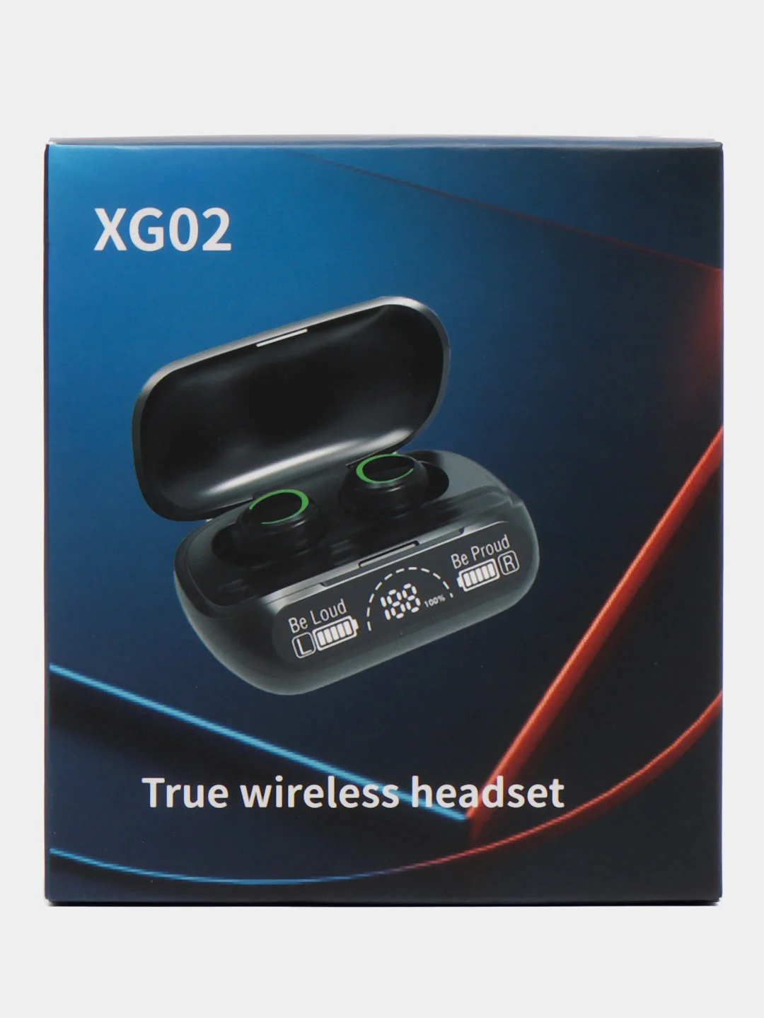 Черный наушники беспроводные XG02, с powerbank