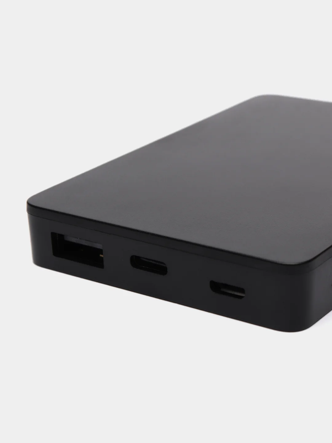 Черный power bank 5000 мАч, внешний аккумулятор, быстрая зарядка powerbank