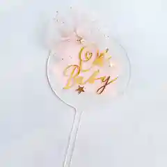 Розовый украшения для торта, топперы, с надписью Baby