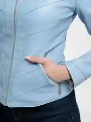 Голубой куртка кожаная женская