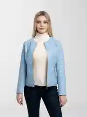 Голубой куртка кожаная женская