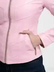 Розовый куртка кожаная женская