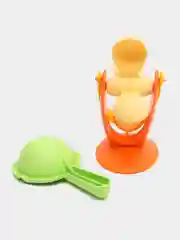 Оранжевый набор для купания: водное колесо и ковш