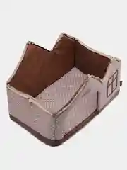 Серый домик для кошек и собак мелких пород 50х35х30 см LOORI дом со съемной крышей и подушкой