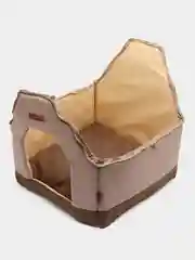 Бежевый домик для кошек и собак мелких пород 39х39х43 см дом со съемной крышей и подушкой