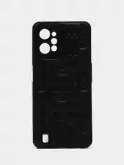 Черный чехол Realme C31 / Реалми С31 пластиковый, под кожу