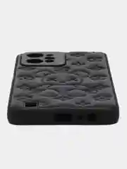 Черный чехол Realme C31 / Реалми С31 пластиковый, под кожу