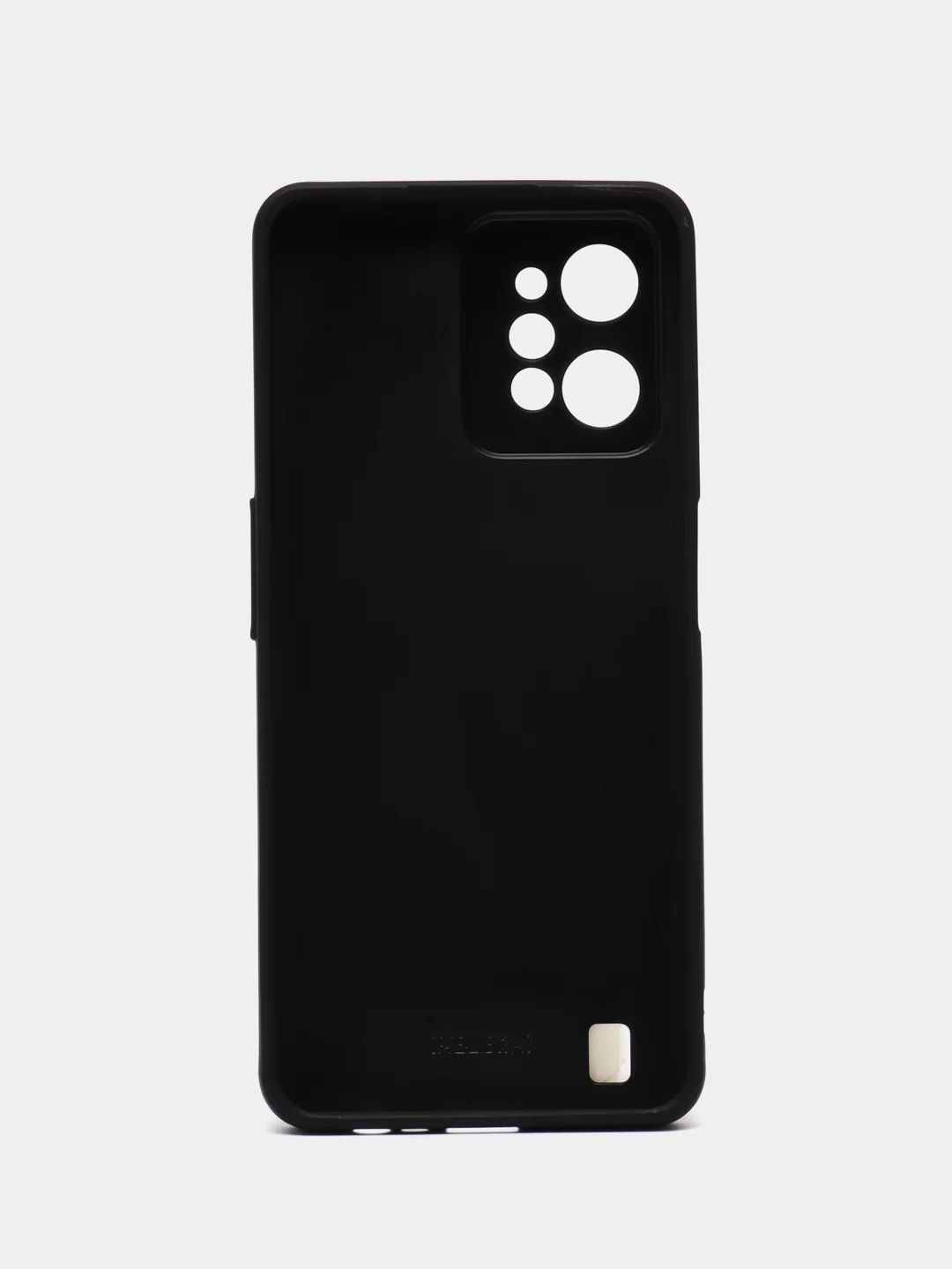 Черный чехол Realme C31 / Реалми С31 пластиковый, под кожу