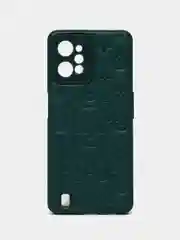 Зеленый чехол Realme C31 / Реалми С31 пластиковый, под кожу