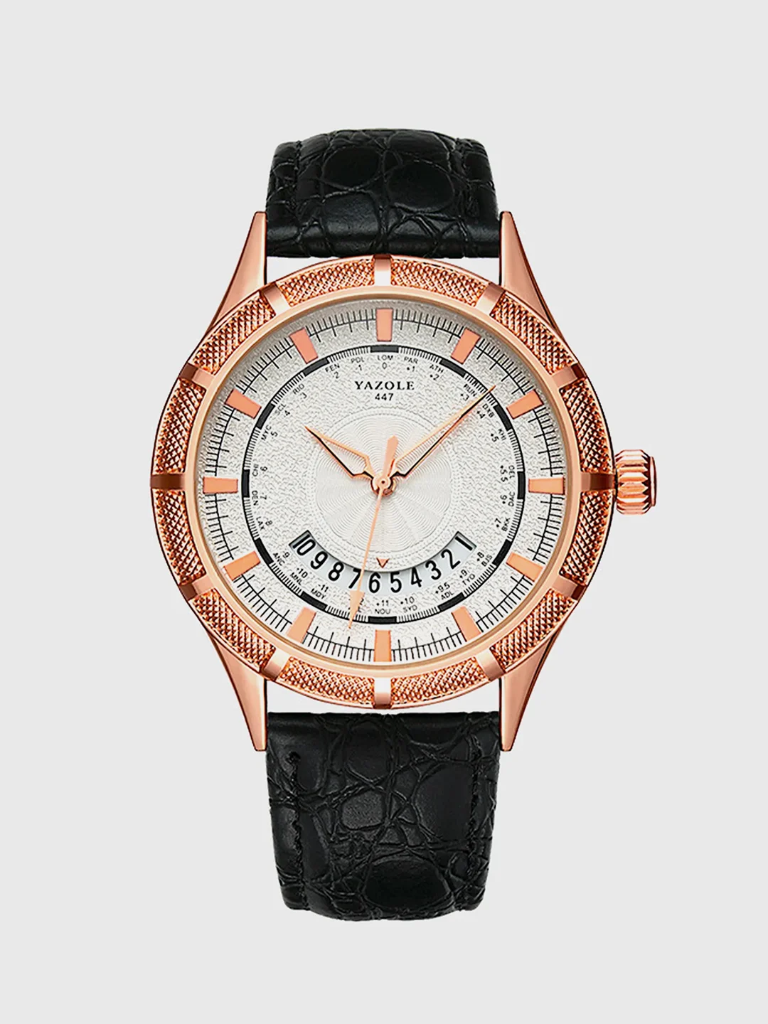 Серый мужские часы Yazole 447, в подарочной коробке