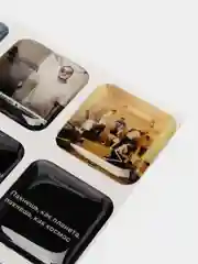 Бежевый 3d-стикеры на телефон "Мияги, Макан, Скриптонит", 12 штук