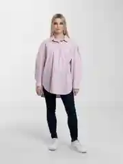 Сиреневый рубашка женская, базовая, oversize