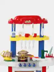 Игровой модуль "Кухня для Шефа", свет и звук, бежит вода из крана, 33 предмета