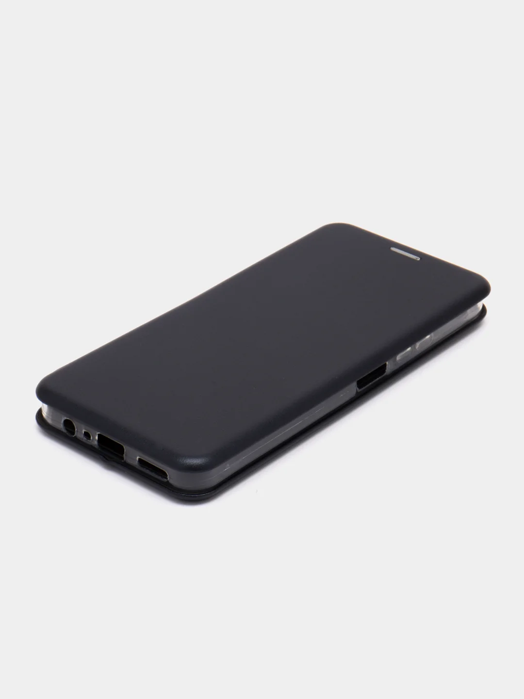 Темно-синий чехол-книжка с визитницей для Realme C30, Narzo 50i защита телефона с отделом для карточки