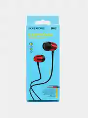 Алый наушники с микрофоном Borofone с разъёмом 3.5 Jack