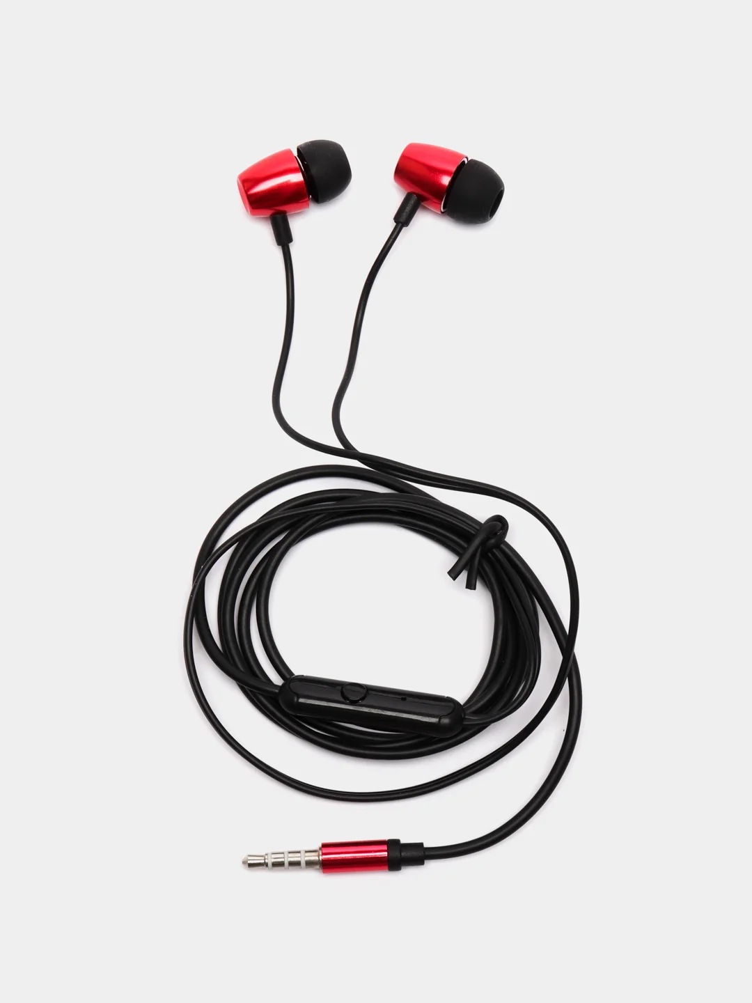 Алый наушники с микрофоном Borofone с разъёмом 3.5 Jack